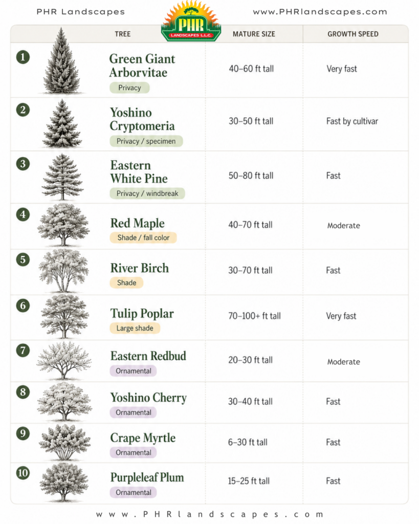 Fast Growing Trees