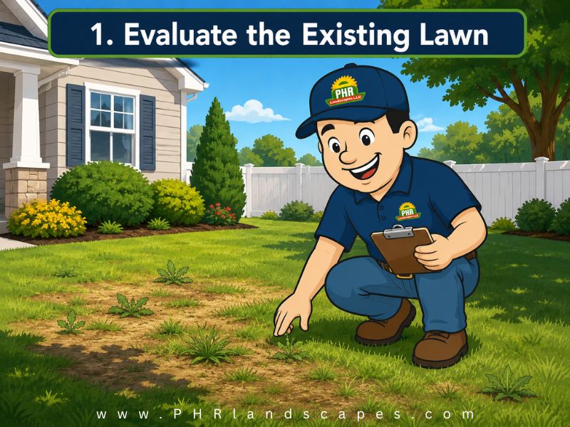Evaluate Existing Lawn, Lawn Renovation Process