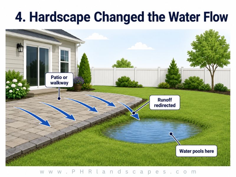 Hardscape Water Pooling