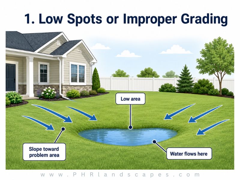 Low Spots or Improper Grading